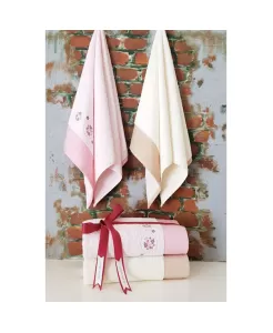 Taç 1500005413 Hamam Seti Edıta Pembe&amp;ekru