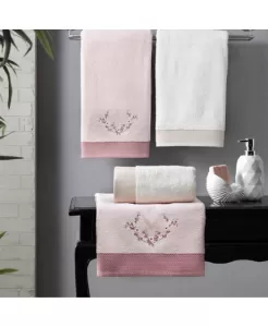 Taç 1500186561001 Hamam Setı Rose Somon&amp;ekru