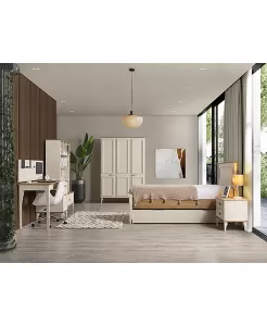 Vizyon Genç Odası Takımı / 3 Kap. Dolap-Ç.Masası-Çamaşırlık -Yavrulu Karyola-Komodin