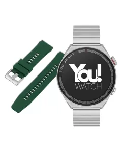 You Watch R13-ar136 You Silver &amp; Green Unisex Kol Saati