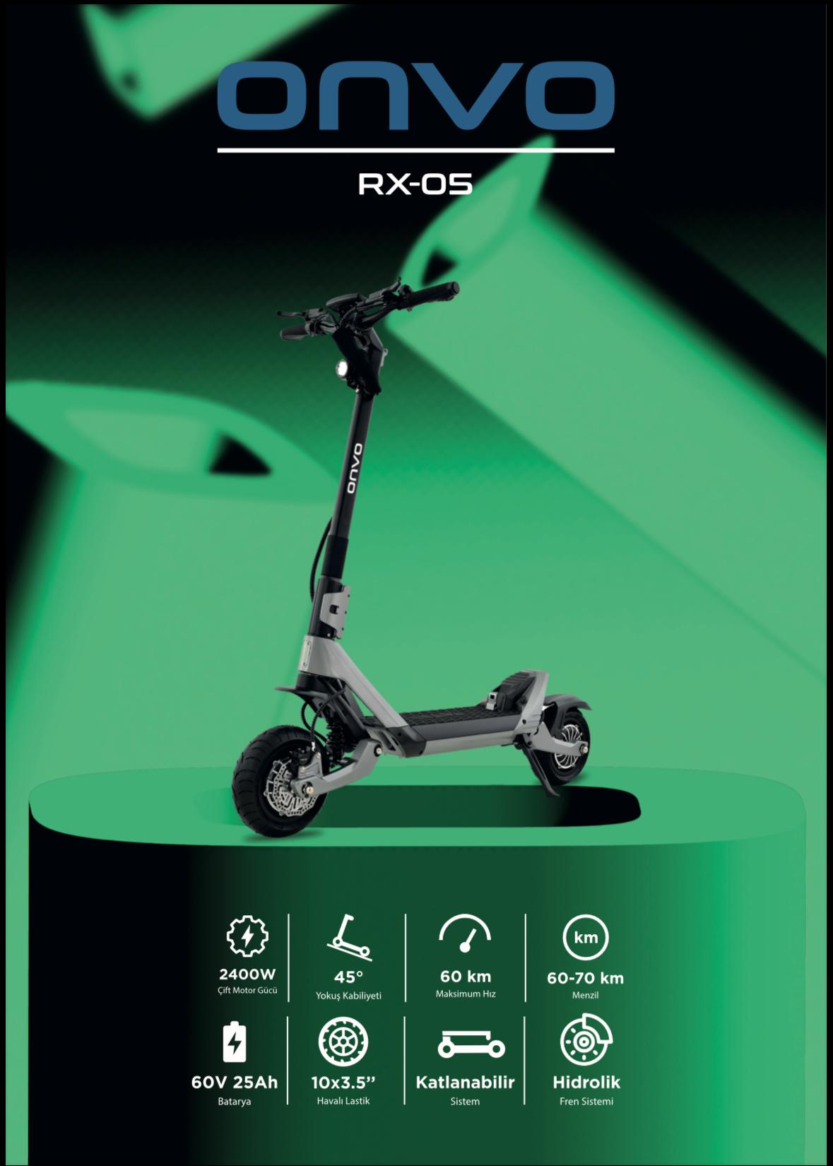 Onvo Ov-RX-5 2400w Profesyonel Scooter