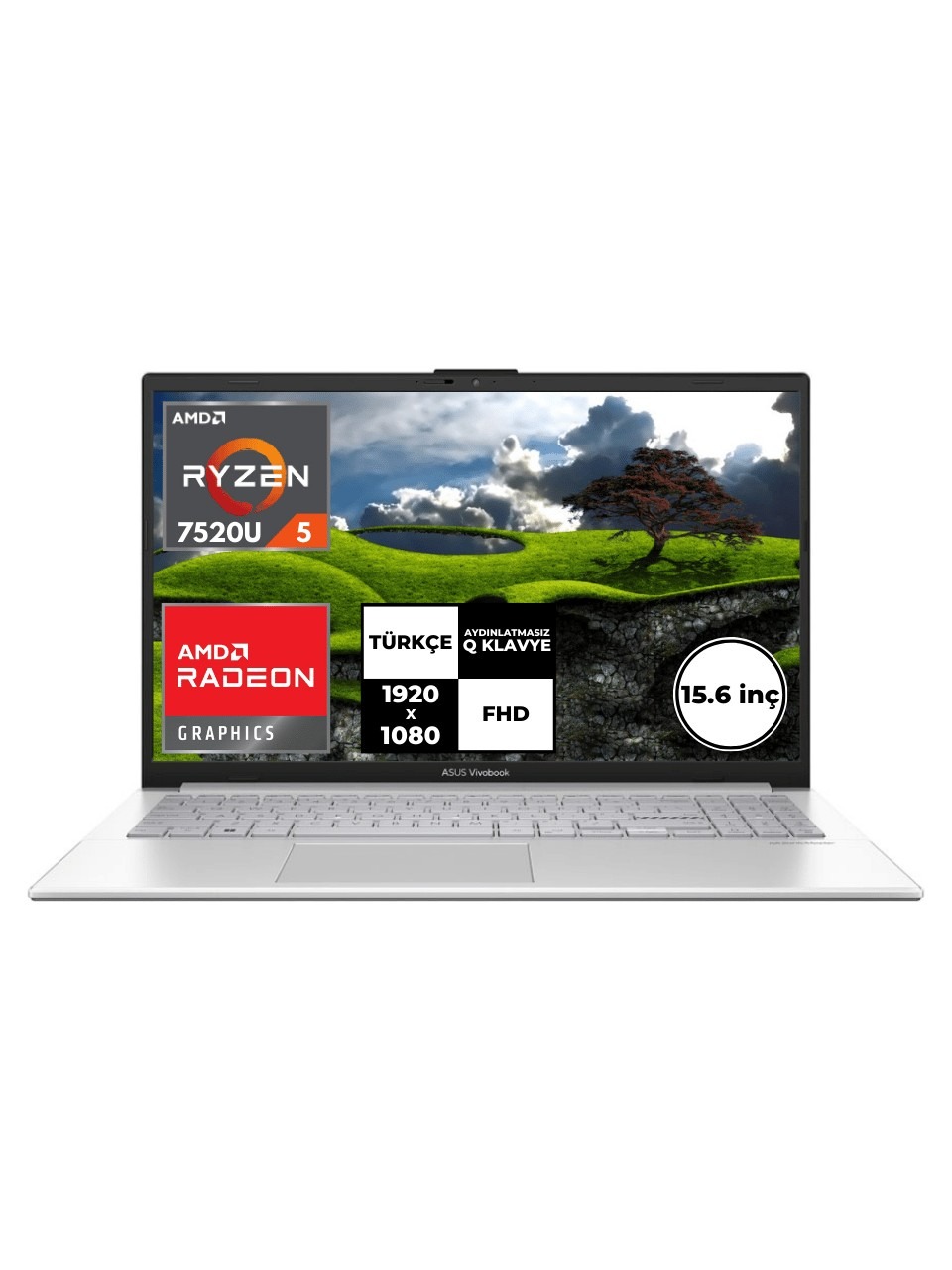 Asus Vivobook Go 15 E1504FA-NJ115 Ryzen 5 7520U 8 GB 512 GB SSD R. Graphics 15.6" Full HD Notebook