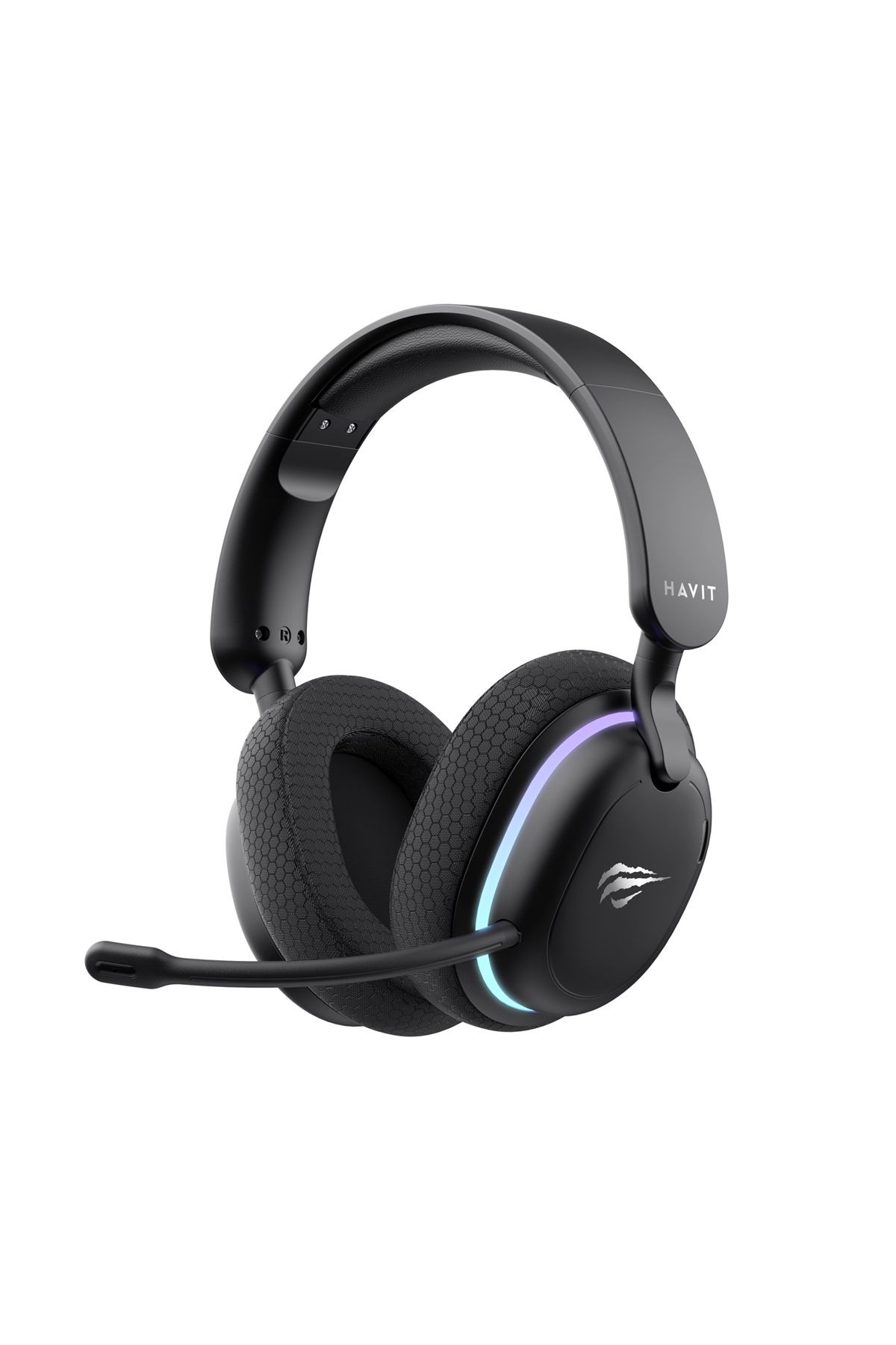 Havit Gamenote Fuxi-H7 RGB USB Kablolu/Kablosuz Kulak Üstü Oyuncu Kulaklığı Siyah