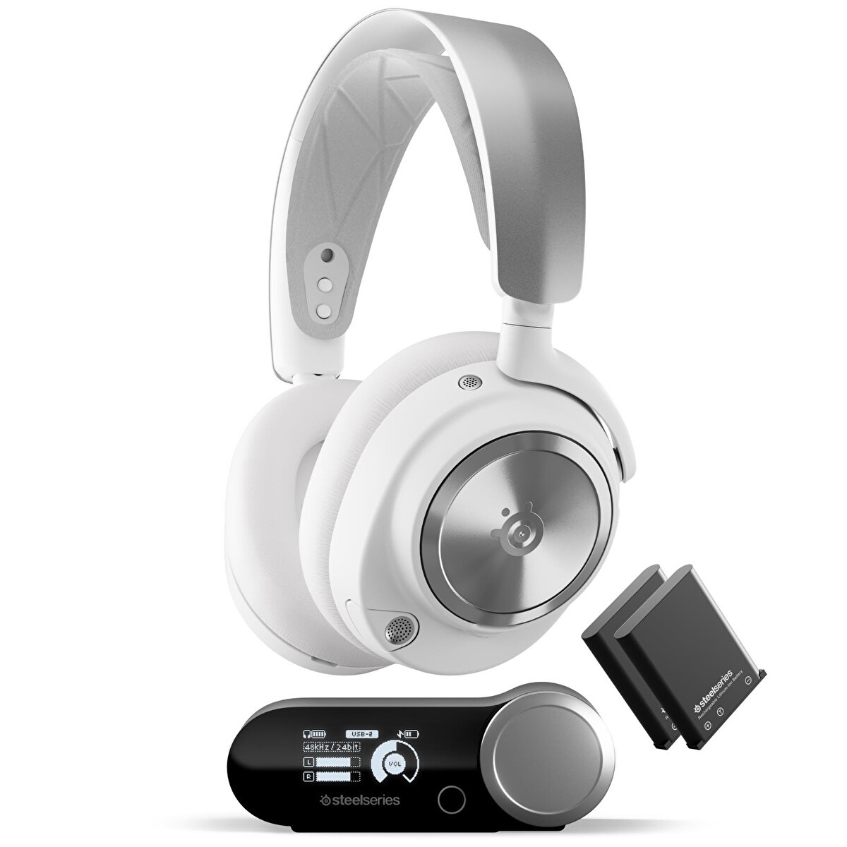 SteelSeries Arctis Nova Pro Kablosuz Kulak Üstü Oyuncu Kulaklığı Beyaz