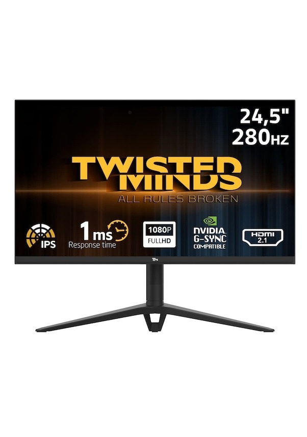 Twısted Mınds 24.5” Tm24fhd280ıps Fhd 280hz 1ms Hdmı Dp Ips Hdr100 Çerçevesiz Gamıng Monitör