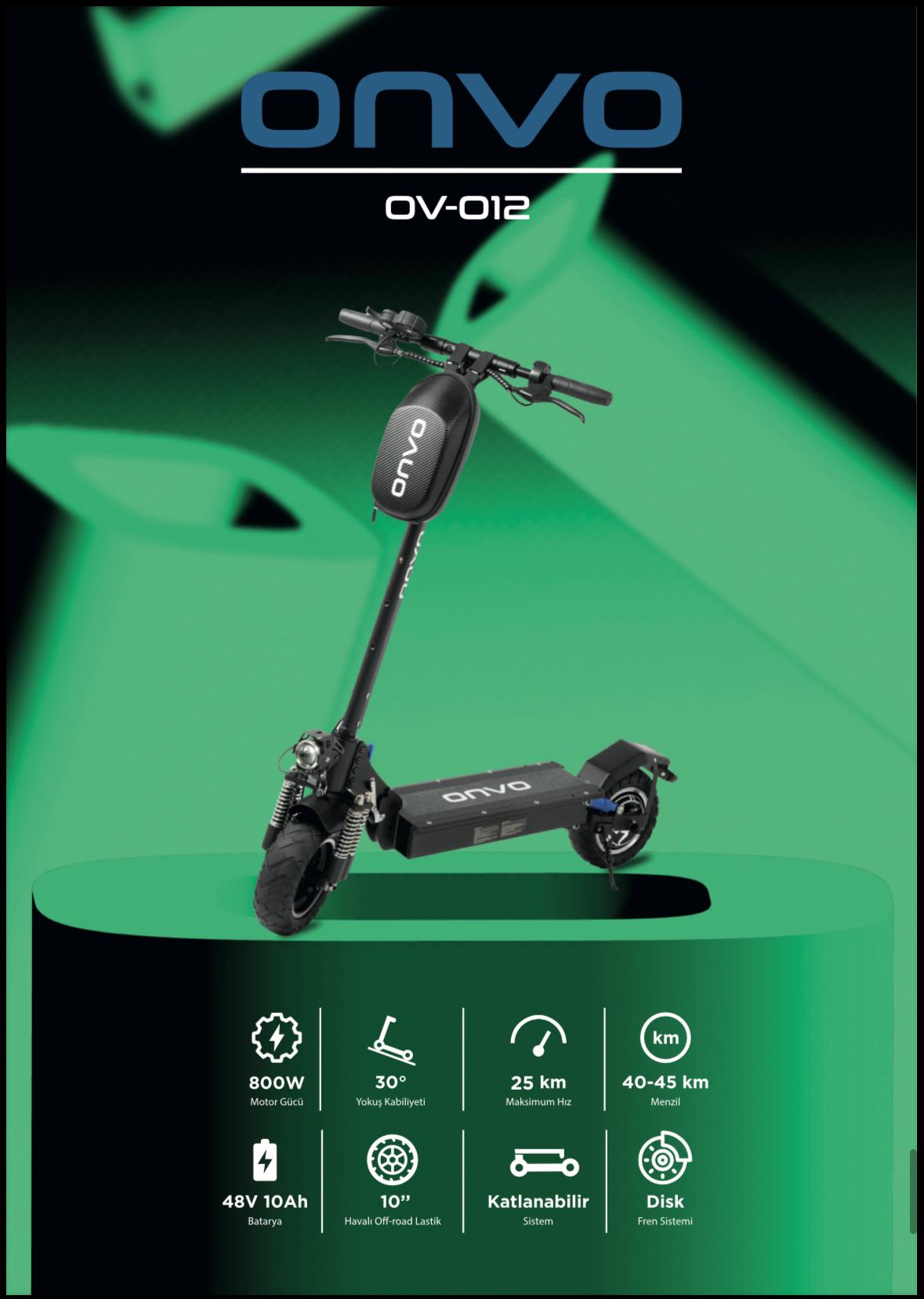 Onvo Ov-012 10&quot; 800w  Scooter ( Kask Hediyeli )