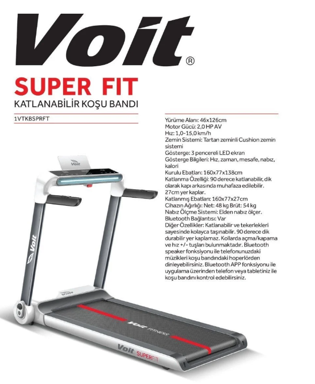 Voit Super Fit Katlanabilir Koşu Bandı