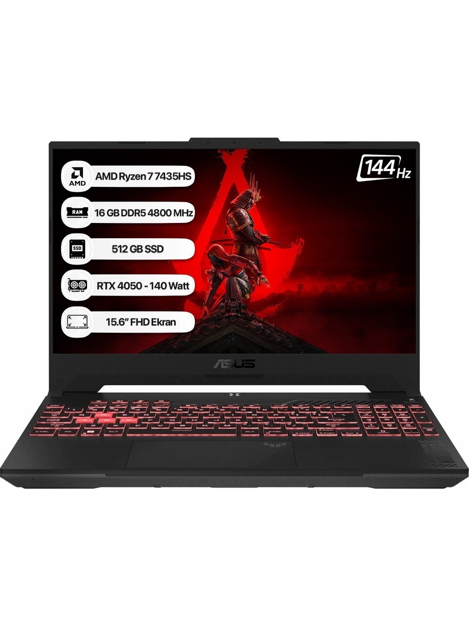 Asus Tuf A15 FA507NUR-LP035 R7 7435HS 16 GB 512 GB SSD RTX4050 15.6" Full HD Gam Notebook