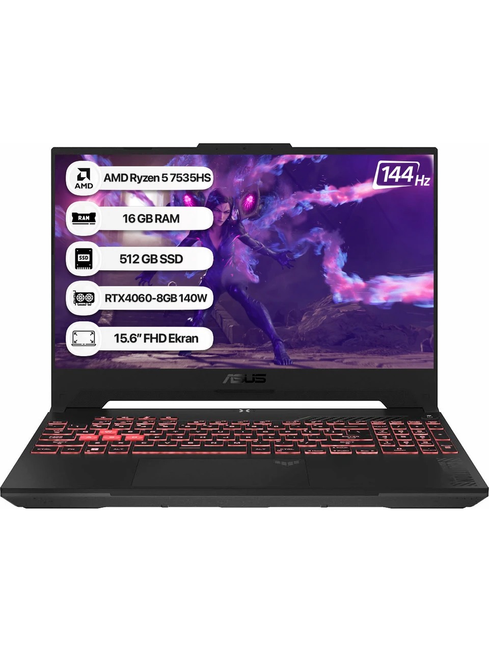 Asus Tuf  A15 Fa507nv-lp104 R5 7535hs 16 Gb 512 Gb Ssd Rtx4060 15.6" Full Hd Gaming Laptop